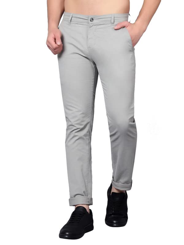 CantabilOlive Solid Non Pleated Regular Fit Mid Rise Formal Trouser for Men | Formal Pants for Men | Formal Wear Regular Fit Trouser for Men (P_MTRC00087)