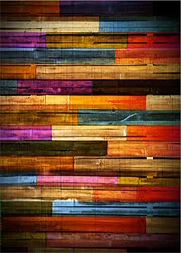 Rustic Wood Area Rug,4X5Ft,Country Vintage Multicolor Barn Wooden Board Carpets For Living Room Abstract Non-Slip Washable Indoor Bedroom Doormat For Nursery Muscial Room #TOP1