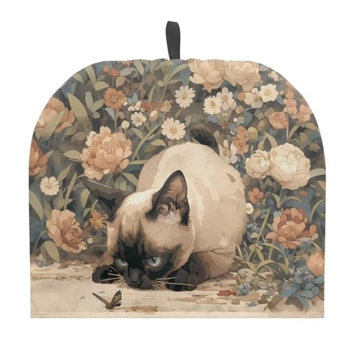 Image of Retro Flower Tea Cosy for Teapot Washable Ragdoll Tea Pot Cozy for Keeping Warm,Reusable Scratch Proof Kettle Cover for Breakfast Warmer