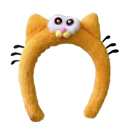 LUOFENG Bonita diadema de animales de felpa para mujeres y niños, para lavar la cara, fiesta de cumpleaños, reunión, accesorio para el cabello para eventos escolares