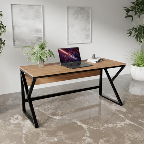 Image of Riyan Luxiwood Alden Computer Table in Engineering Wood for Home & Office, Simple Style Desk, Scratch Resistance Surface, Easy to Assemble, Study Table for Kids (Size-12 X 5 X 75 Cm) - Beige