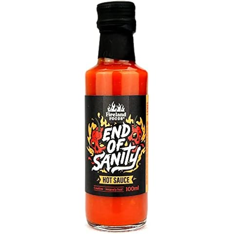 FIRELAND FOODS End Of Sanity (Carolina Reaper Chili) Hot-Sauce, Chilisauce, 100ml Cover