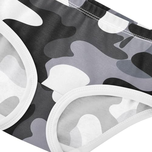 Girls Underwear Toddler 2t Cotton Panties for Girl Fancy Kids Briefs Undies Camouflage Black White4