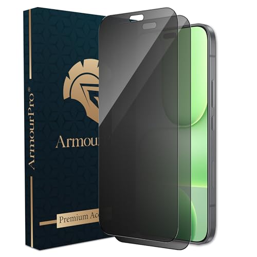 Image of ArmourPro Anti-Spy Privacy Tempered Glass for Honor 600 Lite - Anti Peeping Screen Protector, Edge to Edge Full Coverage, 9H Hardness, Easy Installation Kit | Pack of 2