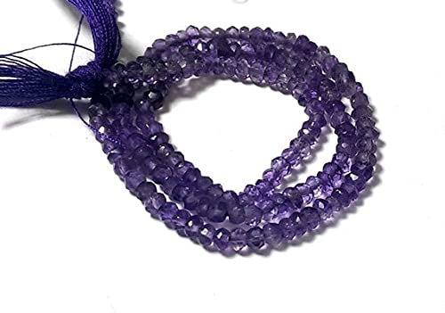 Tanzanite 3-4mm perles facettées sans défaut pour enfilage de bijoux faciles