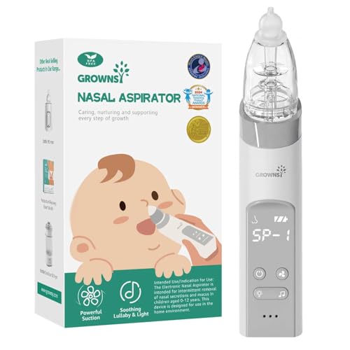 GROWNSY Nasal Aspirator for Baby, Electric Baby Nose Sucker with Larger Suction Chamber and More...