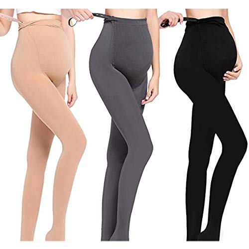 LOVELYBOBO 3 Pack Las mujeres embarazadas maternidad medias pantalones Leggings opaco medias...