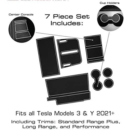 Accesorios para portavasos interiores Tesla Model 3 y Model Y 7pz miniatura 3