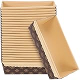 Operitacx 25 StüCk Rechteckige Papier Kastenformen Kuchen Zum Backen, 17cm Mini Kuchenform Brotbackformen FüR BäCkereibedarf Backofen, Brot, Toastbrot
