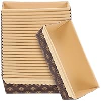 Operitacx 25 StüCk Rechteckige Papier Kastenformen Kuchen Zum Backen, 17cm Mini Kuchenform Brotbackformen FüR BäCkereibedarf Backofen, Brot, Toastbrot