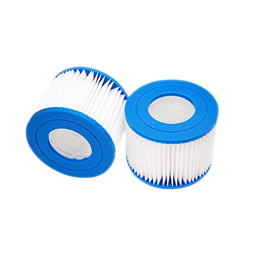 WSNDM 2 Filtros de Piscina, Cartucho Filtro de Piscina Tipo Vi Filtración, Captura la Suciedad, Roporcionándole Agua Limpia, para Repuesto Accesorios para Alberca, Vegas, Mónaco, Palm Springs Cover