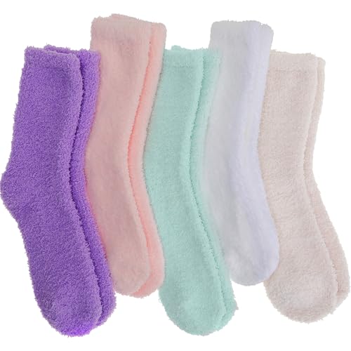 Image of Fuzzy Socks Fluffy Thick Warm Winter Soft Cozy Plush Sleep Home Fleece Cabin Soft House Socks for Women Men