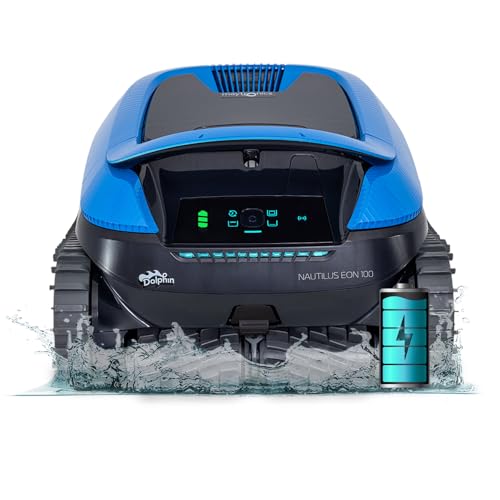 Dolphin Nautilus EON 100 Cordless Robotic Pool Cleaner Ideal for Pools up to 50 FT – Wi-Fi...