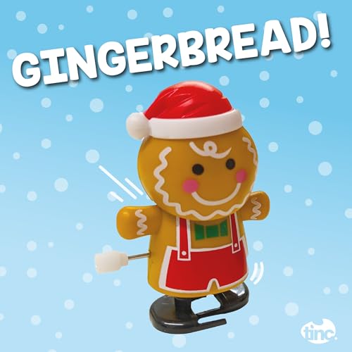 Tinc Set of 3 Christmas Wind Up Toys (Sweet Gingerbread Man, Merry Elf and Cute Gonk), Multicolours - Image 2