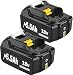 Produktbild 2X 18V 5.5Ah/5500mAh Akku für Ma-Kita BL1850B, Powtree Ersatzakku für Ma-Kita BL1860B Kompatibel mit BL1850 BL1850B BL1840 BL1840B BL1830 BL1830B BL1815 LXT Akku-Elektrowerkzeuge mit LED-Anzeige