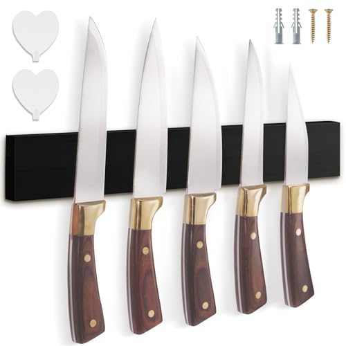 Barre aimantée pour couteaux 40 cm aimant couteau mural extra puissant noir