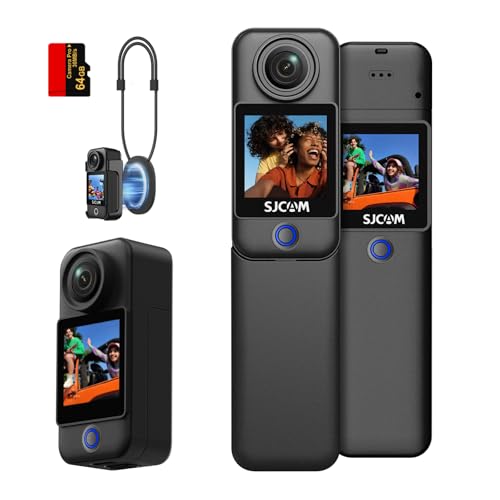 SJCAM C300 Vlog Camera,Action Cam 4K con Stabilizzazione 6-Assi,7Ore di Autonomia,Doppio Schermo...