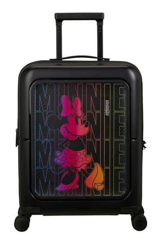 American Tourister Dashpop Disney - Bagaglio a Mano 55x40x20/23 cm, Trolley Cabina Rigido Espandibile per Ryanair & la Maggior Parte delle Compagnie, 41/47L, Minnie Neon Gradient