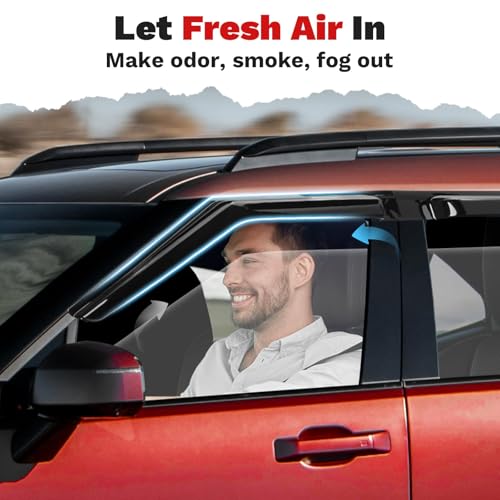 Image of Canvcle Santa Fe Rain Guards - Window Visors for Hyundai Santa Fe 2024-2026