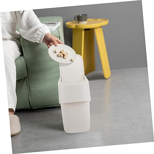 Caneca de basura estrecha con tapa para cocina y baño miniatura 3