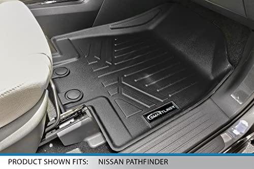 SMARTLINER-Custom-Fit-Floor-Mats-3-Rows-and-Cargo-Liner-Behind-2nd-Row-Set-Black-Compatible-with-2022-2023-Nissan-Pathfinder-8-Passenger-Models-Only