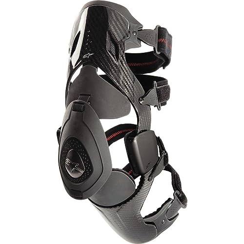 Genouillère gauche Alpinestars en carbone noir taille S pour moto