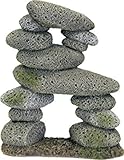 Rosewood 915649 Aquariumdeko hoher Torbogen aus Kieselsteinen