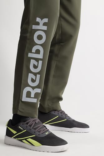 Image of Reebok Men's Woven Mesh Track Pants - Breathable Mesh Panels Gym Trackpants for Men | Training Running Payjama for Men | Athletic Pants - Elastic Drawcord Waistband