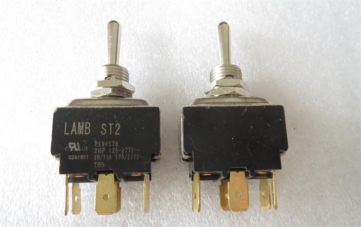 Replacement Toggle Switch for Lamb ST2 E194579, 6 Pin 3 Position, Maintained Locking, 20A 125VAC / 15A 277VAC(1 PC)