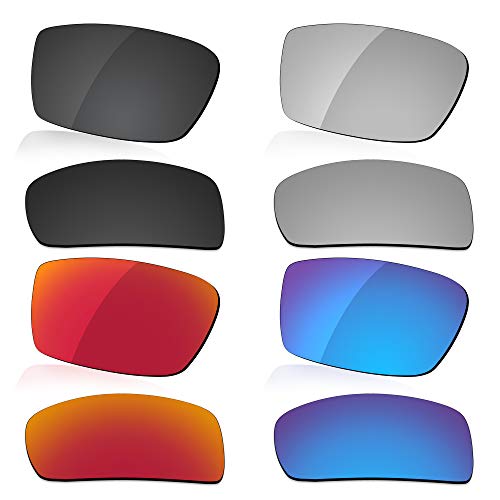 Image of LenzReborn High-impact Polarized Lens Replacement for Oakley Crankshaft OO9239 Sunglass - Dark Black+Silver Grey+Fire Red+Ice Blue