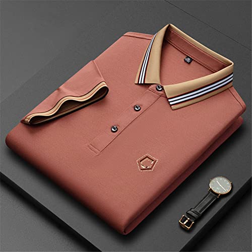 Youllyuu Mercerized Cotton Breathable Polo Shirt Men's Lapel Short Sleeved T-Shirt Embroidery Golf Polos4