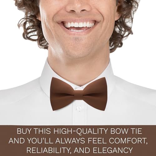 Image of Bow Tie House Mens Bowties Pre-tied Shape Clip on Bowtie Solid Men Formal Wear for kids, baby boys, toddler any age bow ties