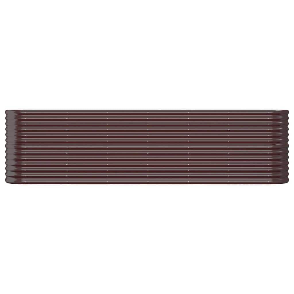 Generico Letto Giardino Acciaio Zincato 260x40x68cm Marrone,Casa e Giardino,Prato e giardino,Giardinaggio,Vasi e fioriere-318905