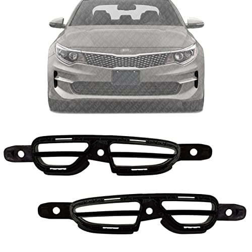 US AUTO PARTS PLUS New Front Fog Light Covers Air Inlet Finisher Black Plastic Right Passenger & Left Driver Side Direct Replacement For Kia Optima 2016-2018 Standard Type KI1039140 KI1038140