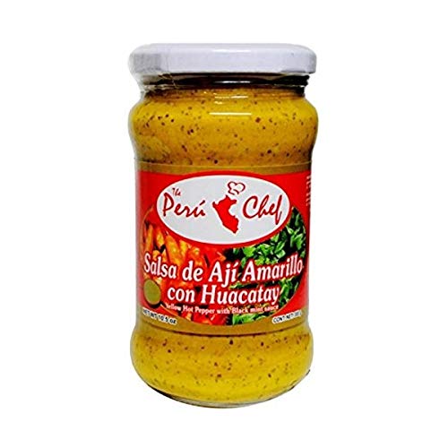 The Peru Chef Aji Amarillo con Huacatay - Yellow Hot Pepper with Black Mint Sauce 10.5oz