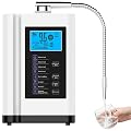Alkaline Water Ionizer Machine, Water Machine PH 3.5-10.5 for Alkaline & Acidic Water, Up to +400~-500mV ORP, 8,000L Filter, Water Settings, Auto-Cleaning, Intelligent Voice(White)