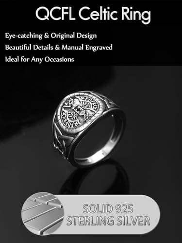 Viking Ring For Men 925 Sterling Silver Size #8-13 Viking Battle Axe Ring Chrismas Birthday Gift For Men Husband Friend Son Boyfriend4