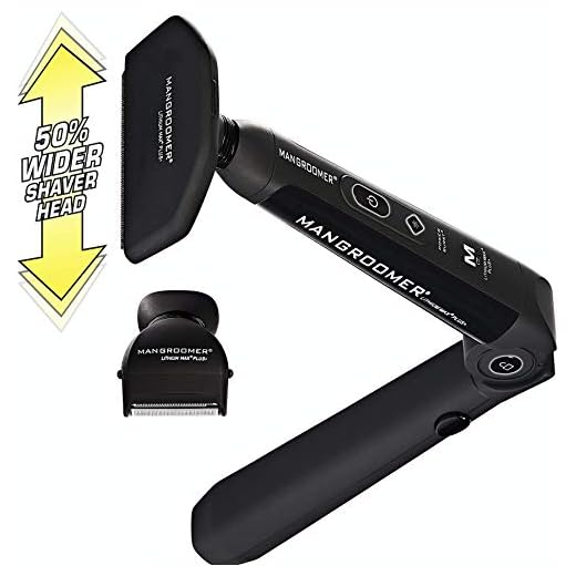 MANGROOMER New Lithium Max Plus+ Do-It-Yourself Electric Back Hair Shaver With A 50% wider Blade Design & Power Burst (Generation 7.0)