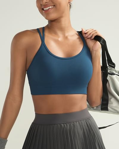 Image of RUNNING GIRL Sports Bras for Women 3Pack Strappy Bra