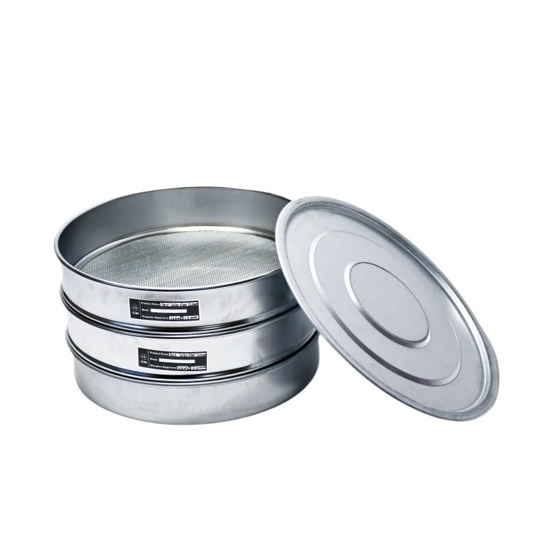 Test Sieve Cover & Tray Laboratory Sampling Inspection Pharmacopeia Sieve Galvanized Lid and Bottom Container Diam. 30 cm