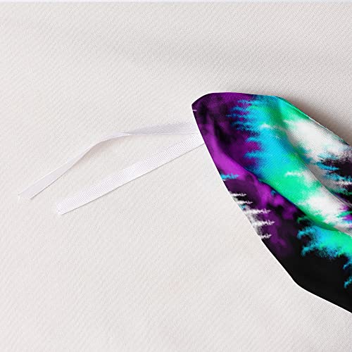 Holiyjog Tie Dye Duvet Cover Set Queen Size Tie Dye Purple Blue Bed Set Girls Comforter Cover And Pillow Shams For Women Decor Bedroom #TOP4