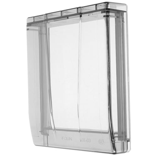 Ipetboom Copertura Adesiva Per Presa a Muro Per Esterni in Plastica Abs, Copripresa Protettivo Resistente Agli Schizzi Per Bagno e Cucina, Installazione Senza Attrezzi, Design Minimalista Nero