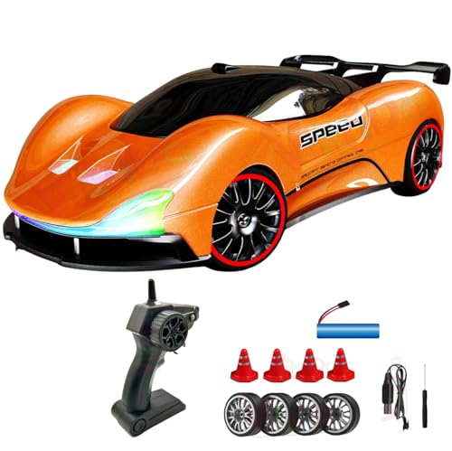 Image of VikriDA 1:20 Scale RC Drift Car - 4WD Racing Car with 2.4GHz, LED Lights, High-Speed Sport Drift Wheels - Assorted