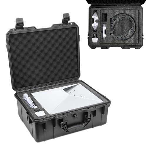 Accecraft Starlink Mini Case, IP67 Waterproof Hard Case with with Custom Fit Foam, Portable Travel & Camping Storage for Starlink Mini Dish & Accessories, Perfect for Outdoor Use