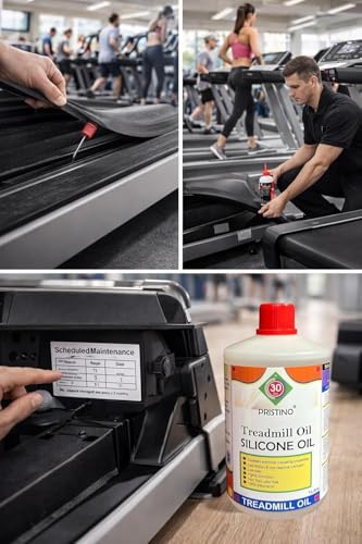 Image of PRISTINO Pure Silicone Treadmill Lubricant Oil (1Ltr) for Belt /High Viscosity I Non Toxic Odor Free