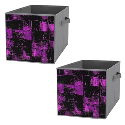 Bac de rangement pliable violet pour éliminer le désordre dans le dressing