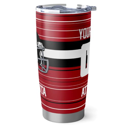 Image of Atlanta Tumbler 20oz Travel Mug Gifts Custom Name Number