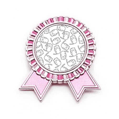 Broche chat rose Sling Cat en métal taille M pour vêtement