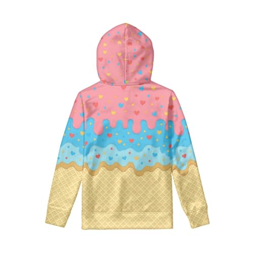 Image of Coloranimal Unisex Girls and Boys Long Sleeve Hoodies Hoody Athletic Pullover Sweatshirts Tops Age 6-16year