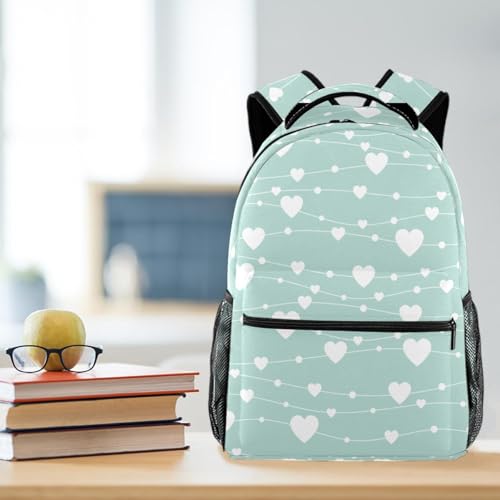 Sac à dos fille multicolore avec cœur, le cadeau idéal - 5